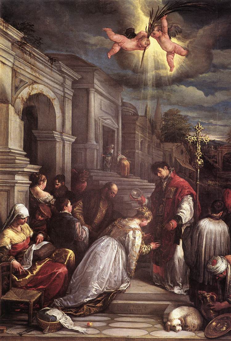 St Valentine Baptizing St Lucilla  fgh